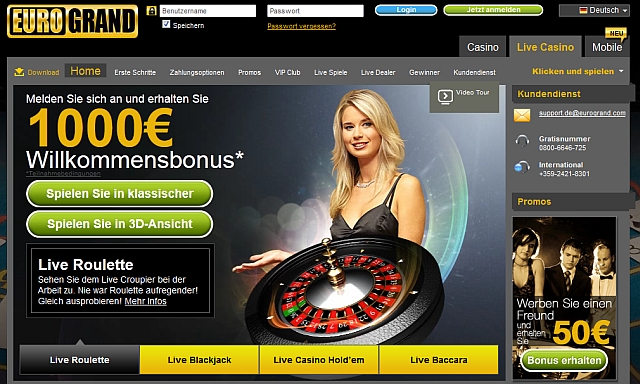 eurogrand casino bonus