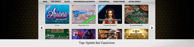 Casinovo Spiele