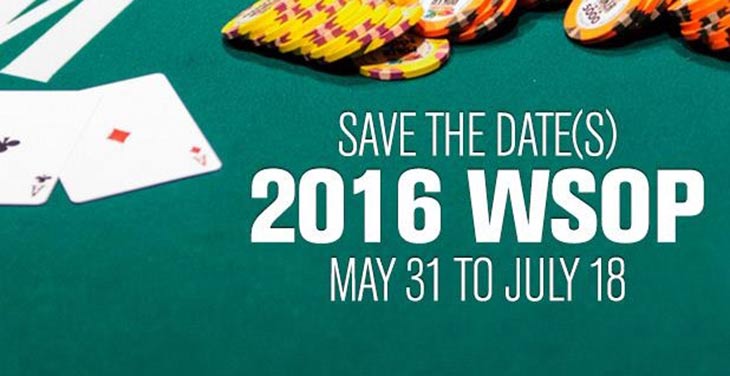 Termine WSOP 2016