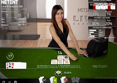 netent live blackjack